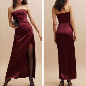Reformation Barrow Silk Dress Size 12 NWT Chianti